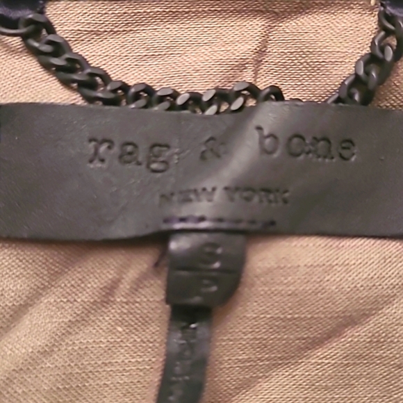 Rag & Bone Khaki Utility Barn Jacket hidden hood - Picture 10 of 12